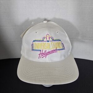 Vintage Universal Studios Hollywood Snapback Hat Cap White New NWT